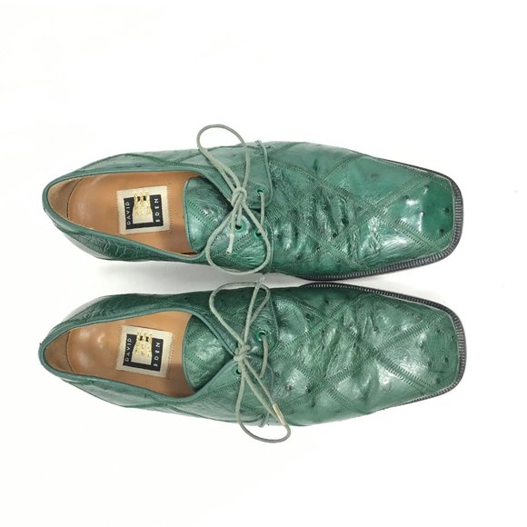 David Eden Oxfords Shoes Size 8.5 Green Ostrich main image 7